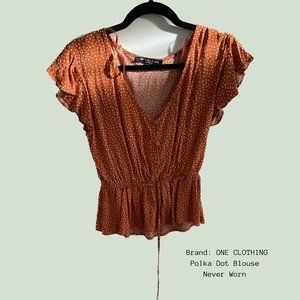 ONE CLOTHING| Polka Dot Blouse